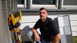 Founder of Infinity AC of Austin installing system