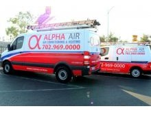 2 of our Alpha Air A/C repair vans.